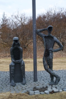 Sculptures near The National Museum, Reykjavik